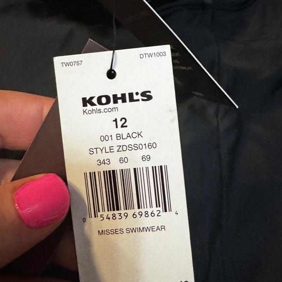 Dana Buchman Slimming One Piece Swim Suit Size 12 NWT - Picture 4 of 11